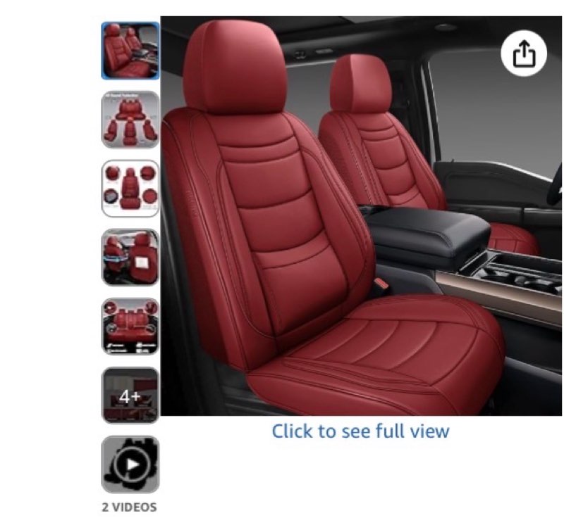 NS YOLO Leather Car Seat Covers Full Set,Universal Fit for Most Cars,SUVs and Sedans,Waterproof Luxu