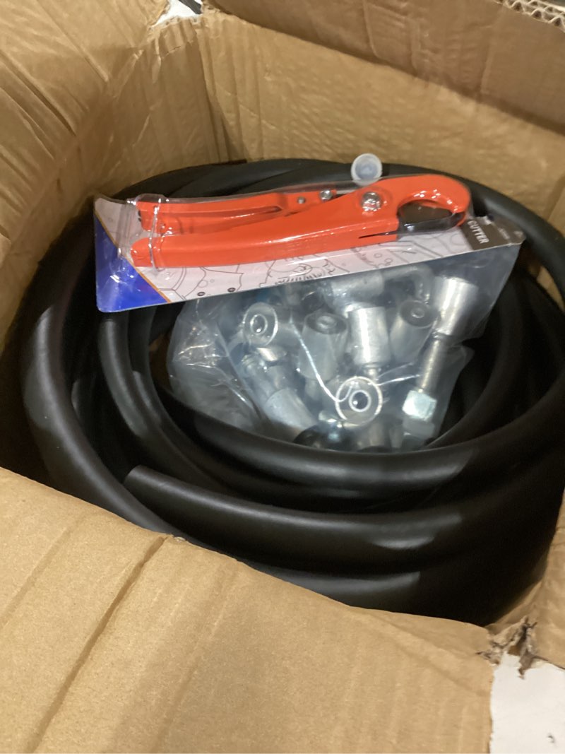 Condition photo showing Good Condition for 26pcs 9.5ft air conditioning hose and fitting kit includes 9.5ft #6#8#10 ac hoses and #6#8#10 ac fittings and pipe cutter
