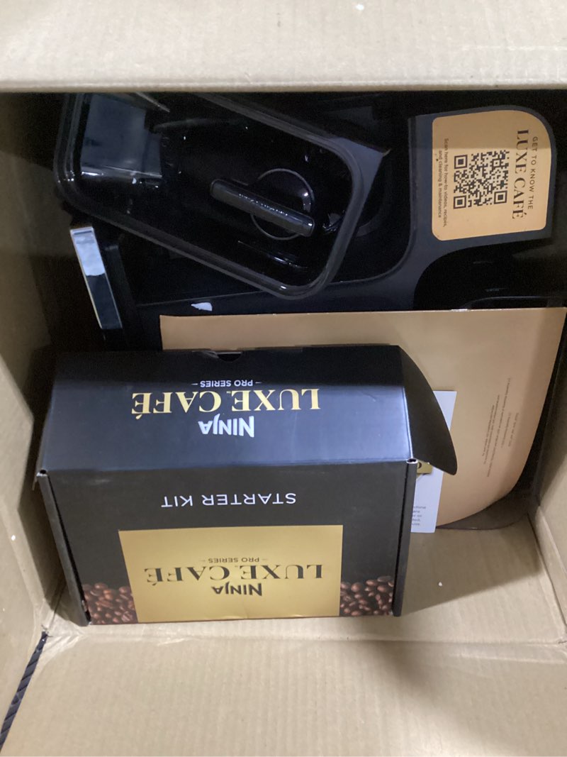 Condition photo showing Good Condition for Ninja Luxe Café Pro Series, Espresso Machine, Drip Coffee, Cold Brew, Hot Water, Integrated Tamper, Built-in Grinder, Hands-Free Frother for Cappuccinos, Lattes, Americanos, Dairy or Non-Dairy, ES701