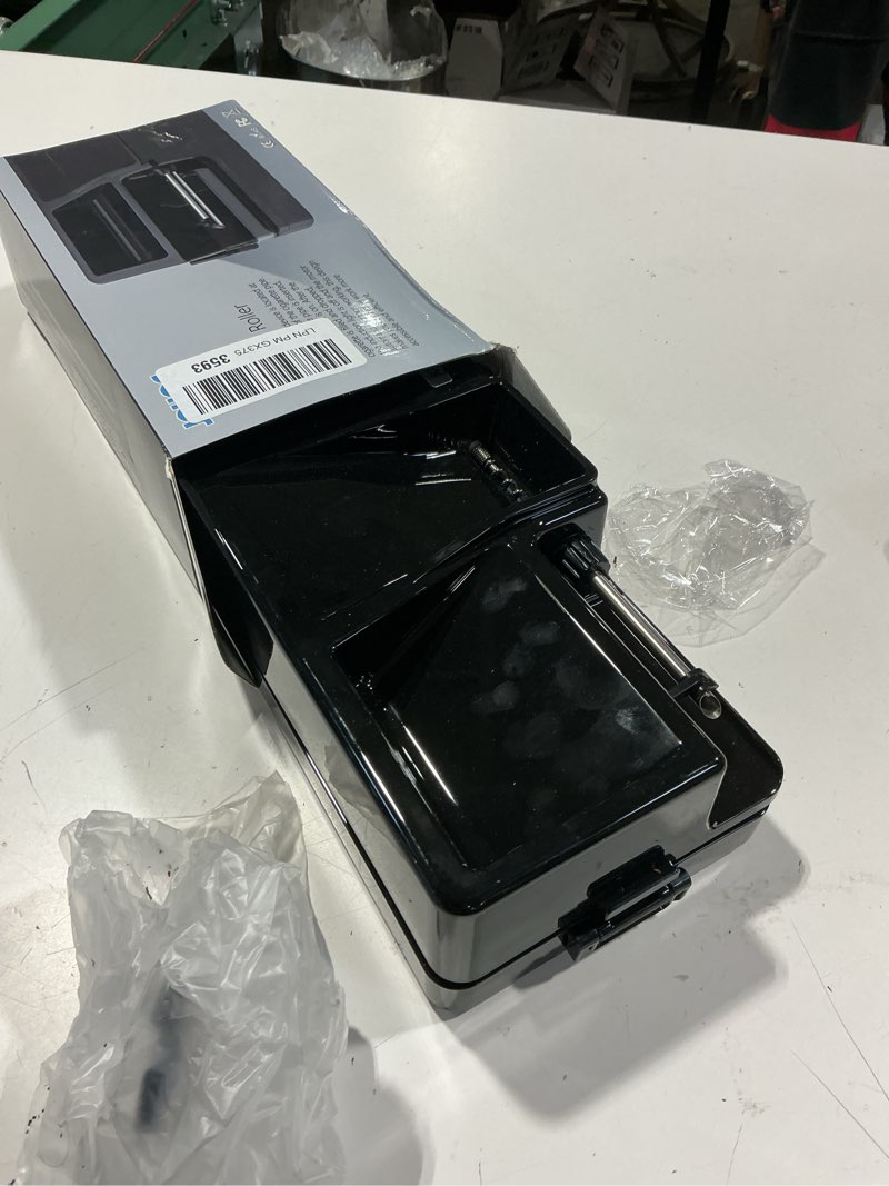 Condition photo showing As Is for automatic cigarette rolling machine electric led intelligent sensing tobacco injector roller machine with with storage tray portable for king/regular size tubes 0.31'' 8mm (black?