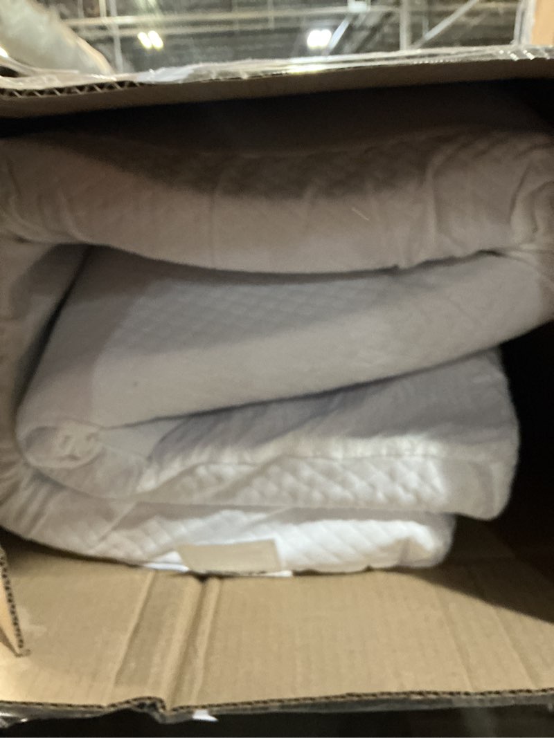 Condition photo showing As Is for Baby Bassinet Mattress Topper, 35" x 20" x 2" Dual Sided Gel Memory Foam Mattress with Breathable Removable Soft Cover Fit for Yamesmile/Bellababy/AMKE/ANGELBLISS Baby Bassinet Retangle 35" x 20" x 2"