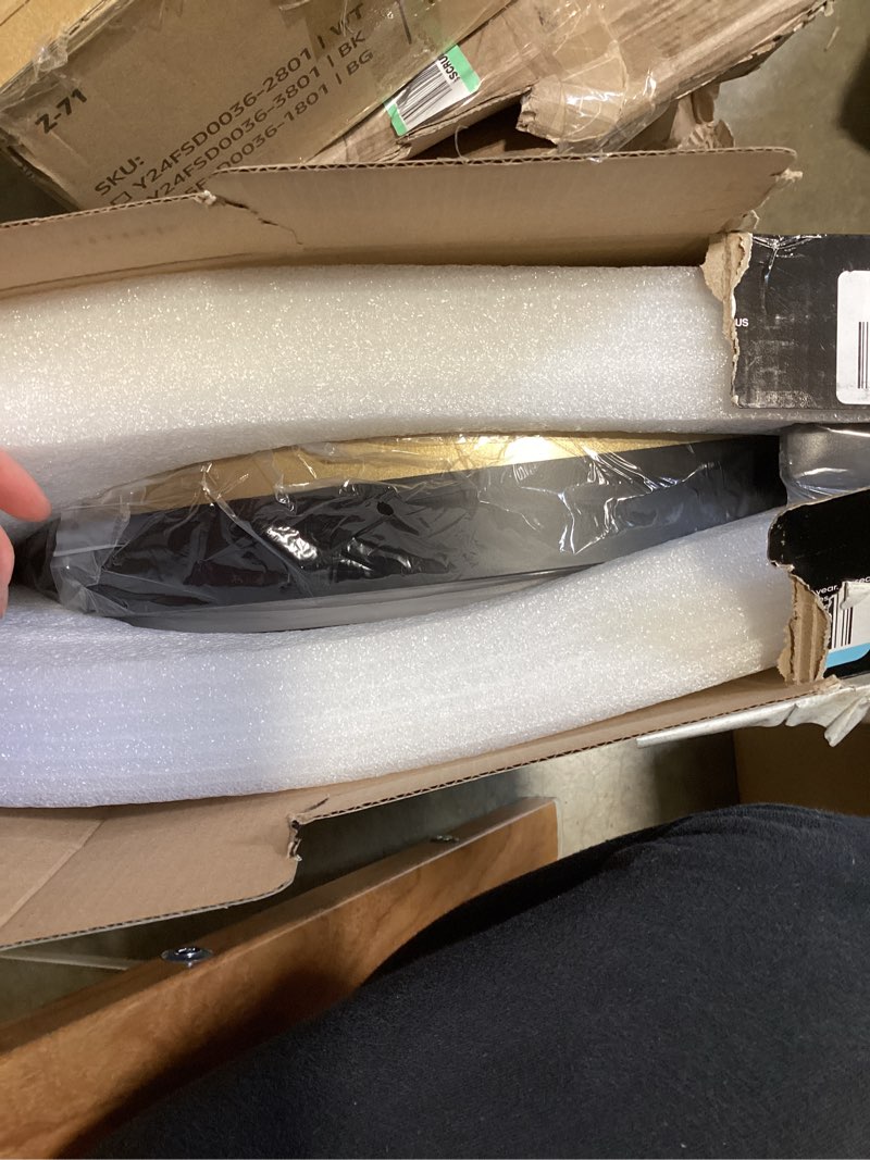 Condition photo showing Good Condition for 18 inch flush mount ceiling light with remote control & night light, 5cct dimmable ceiling light fixture, 43w 4300lm 2700k-6500k adjustable led ceiling lights for bedroom kitchen living room 18 inch black gold