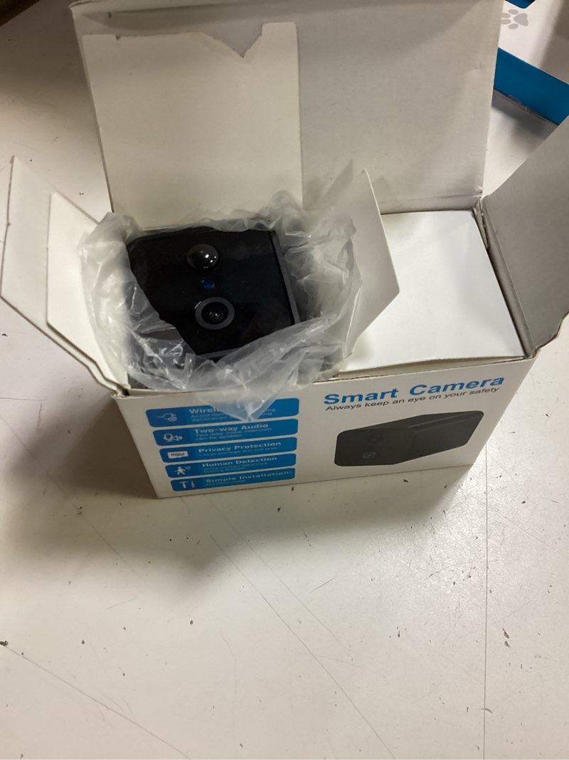 Condition photo showing Good Condition for indoor camera wireless battery powered, 32gb sd card, long battery life, 2k tiny camera, 2.4ghz wifi cameras for home security, 150°remote viewing, night vision, motion detection black
