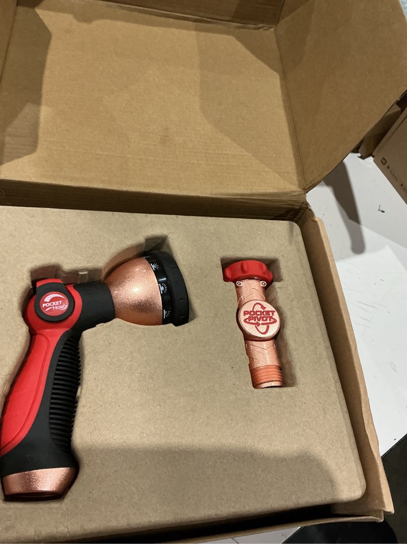 Condition photo showing Good Condition for pocket hose ballistic 100 ft expandable garden hose w/pocket pivot swivel connector, anti-burst sleeve reinforced with bulletproof fiber, lightweight, no-kink, compact, uv-protected, as seen on tv