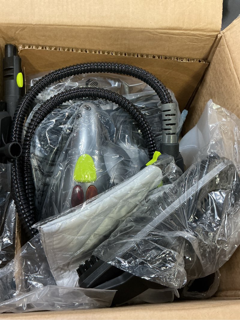 Condition photo showing Good Condition for Heavy-Duty Steam Cleaner - 1500W Multipurpose Handheld Floor Steamer with 22 Accessories 16ft Cord for Home, Car Detailing, Tile, Grout, Carpet, Wallpaper, Upholstery, Window, Deep Cleaning