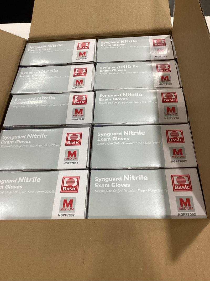 Condition photo showing Good Condition for basic medical blue nitrile exam gloves - latex-free & powder-free - ngpf 7002 (case of 1,000), medium medium (pack of 1000)