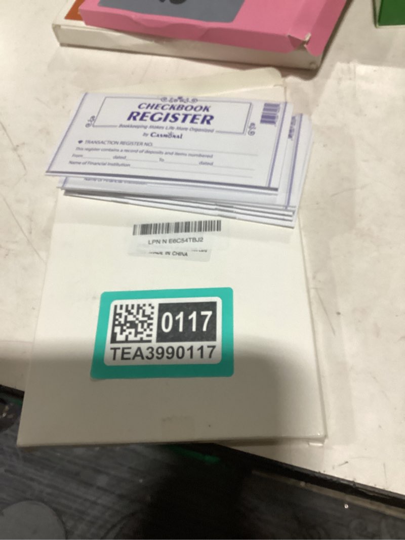 Condition photo showing Good Condition for 20 pack checkbook register, check registers for personal, blank ledger transaction registers for personal or business bank, check register book for checking and saving account, deposit and credit card 20 mainstream register
