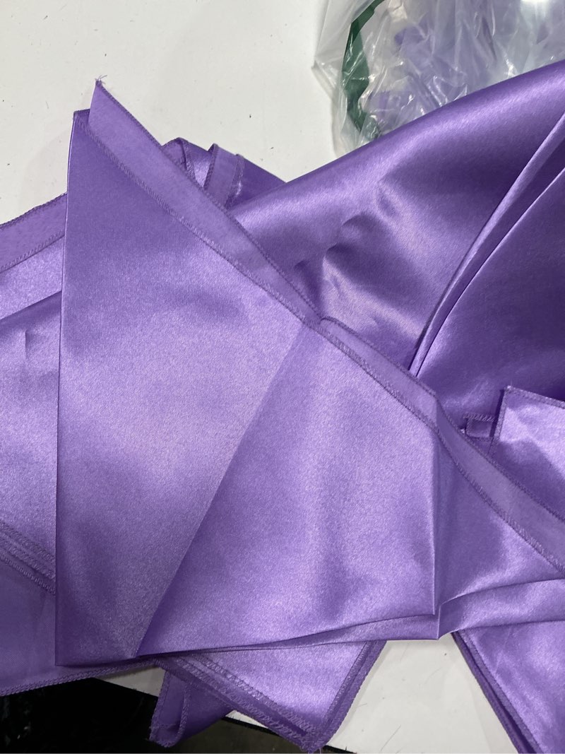 Condition photo showing Good Condition for kkjiaf 50 pack lavender square satin napkins 17x17 inch soft smooth cloth napkins?silky table napkin for wedding banquet party decoration lavender 50