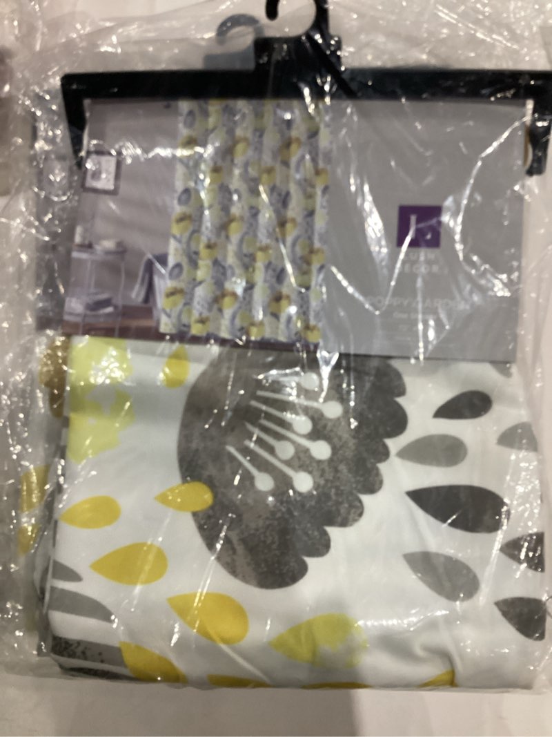 Condition photo showing New/Like New for Lush Decor Poppy Garden Shower Curtain, Yellow & White, 72" x 72"