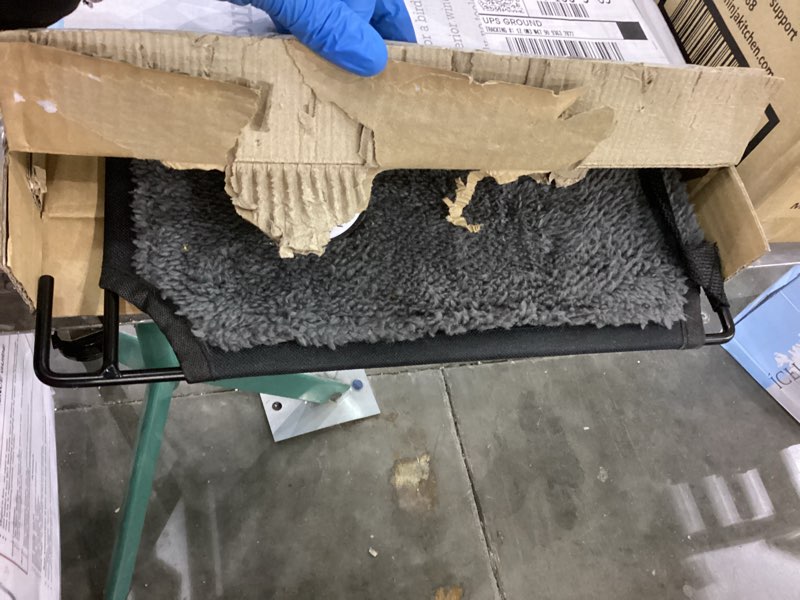 Condition photo showing As Is for K&H Pet Products EZ Mount Cat Window Perch for Large Cats, Sturdy Kitty Sill Window Hammock Bed, Steel Frame, Sturdy Suction Cups, Washable Shelf Cover, Foldable - Fits 27"W X 23"H Glass Spaces 12 X 23 Inches No Bolster