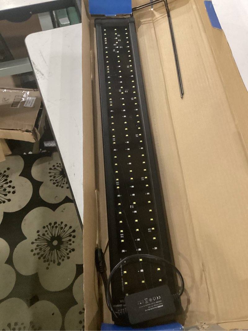 Condition photo showing Good Condition for not tested***** nicrew classicled plus led aquarium light with timer, 21 watts, for 30 to 36 inch fish tank light, daylight and moonlight cycle 30 - 36 in