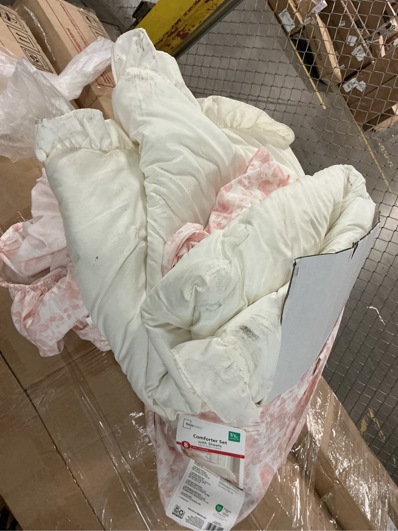 Condition photo showing As Is for mainstays all in one reversible comforter and sheet set- 