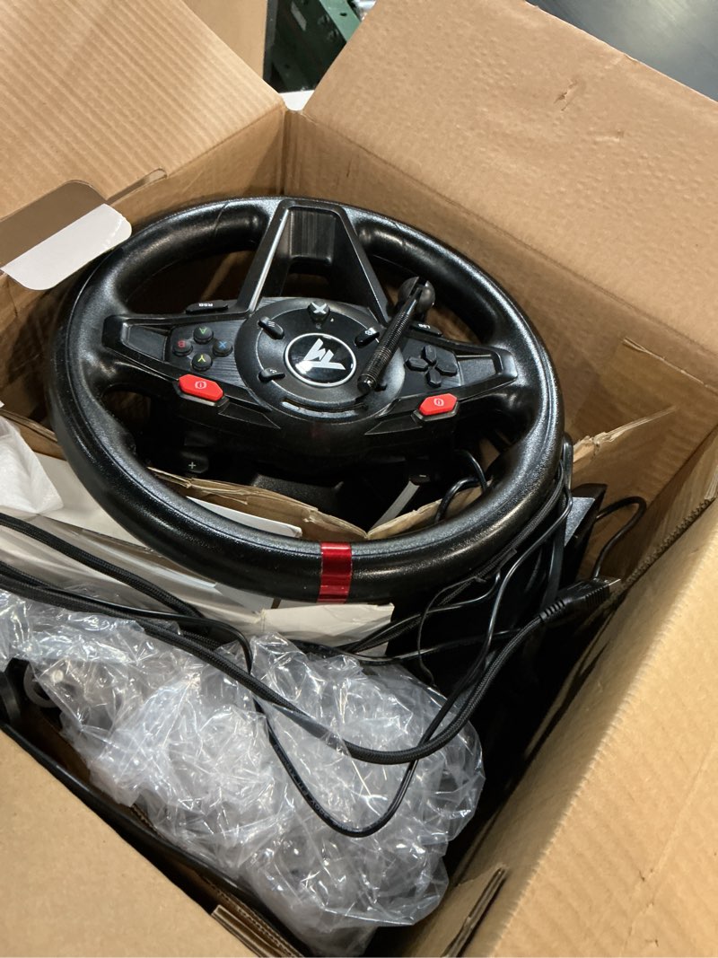 Condition photo showing As Is for Thrustmaster T128X, Force Feedback Racing Wheel with Magnetic Pedals (Compatible with Xbox Series X|S, Xbox One, PC)