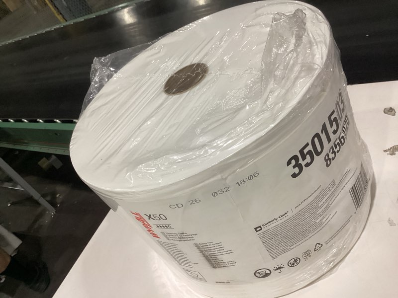 Condition photo showing Good Condition for wypall x50 disposable cloths (35015)  jumbo roll  9.8 x 13.4  white  1 100 sheets per roll