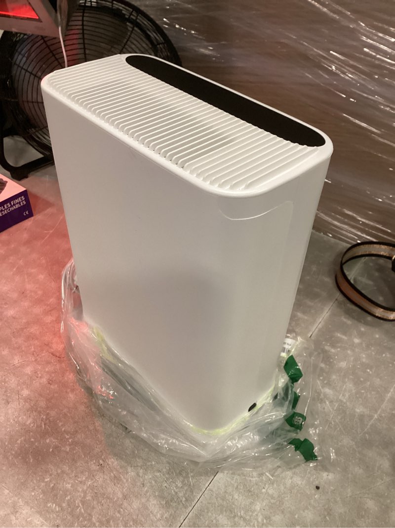 Condition photo showing As Is for voopnu air purifiers for home with air quality display cover area up to 2152 sq.ft equipped with true h13 washable filter air cleaner with fragrance sponge for bedroom dorm room, dh-jhd08(white)