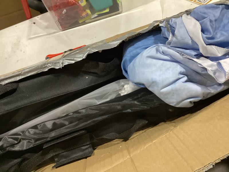 Condition photo showing As Is for 2-in-1 Abstract Photography Backdrop Kit - 10x10 ft Portable Dual Rod Stand with 8x12 ft Polyester Fabric Backdrop for Portraits and Photo Props - Roller Pocket Design?8x12ft,Grey? 8x12ft Grey