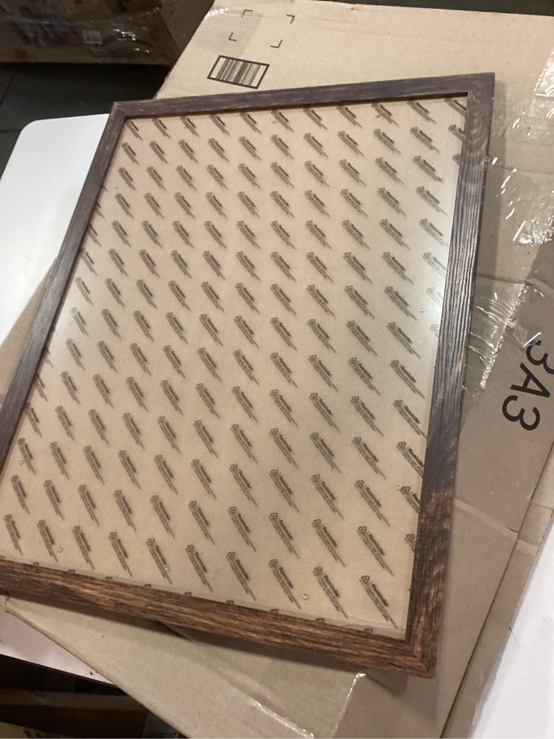 Condition photo showing Good Condition for 17x22 Picture Frame, Classic Brown 17 x 22 Poster Frame for Horizontal or Vertical Wall Mounting, 1 Pack Brown 17x22