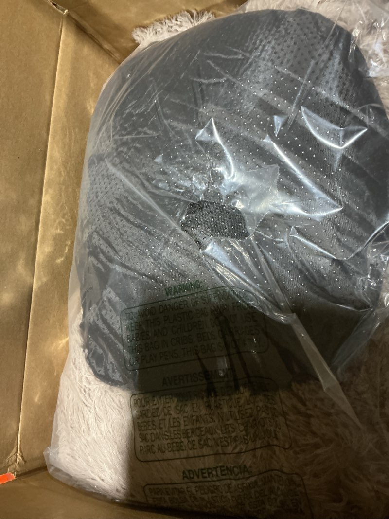 Condition photo showing Good Condition for Calming Dog Bed & Cat Bed, Anti-Anxiety Donut Dog Cuddler Bed, Warming Cozy Soft Dog Round Bed, Fluffy Faux Fur Plush Dog Cat Cushion Bed for Small Medium Dogs and Cats (20"/24"/27"/30") 27.0"L x 27.0"W x 8.0"Th Shag Frost