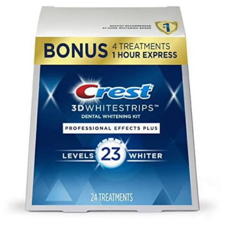 Crest 3D Whitestrips  Professional Effects Plus  Teeth Whitening Strip Kit  48 Strips (24 Count Pack)
