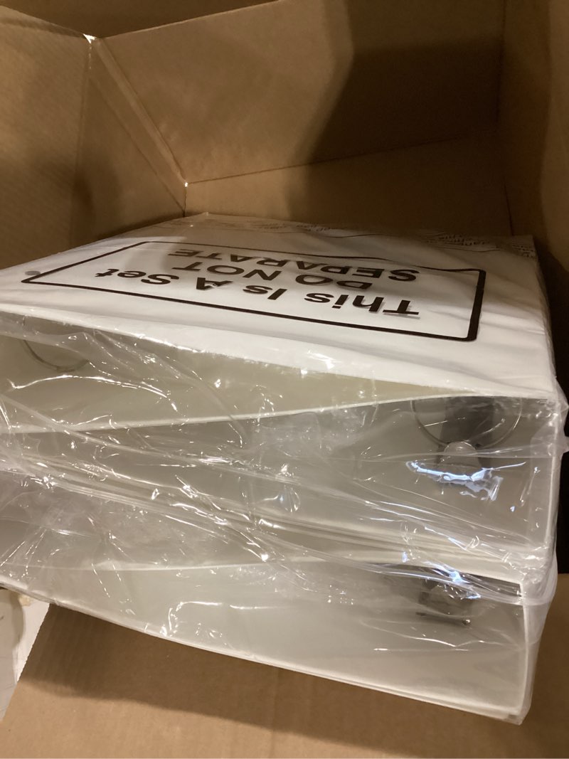 Condition photo showing New/Like New for henoyso 4 pcs legal size binder 3 ring 2" durable white binders for 8.5" x 14" paper hold up to 375 sheets for documents artwork blueprints, office, home, work places white 2 inch