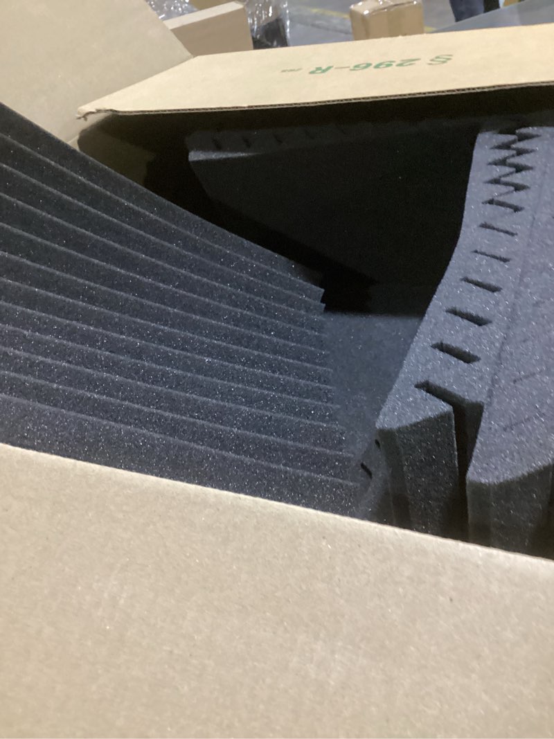 Condition photo showing Good Condition for pangda 60 pack acoustic foam panels 12 x 12 x 2 sound proof panels for walls high density egg carton foam sheet fire resistant sound dampening panels noise reducing for studio room home door ceiling