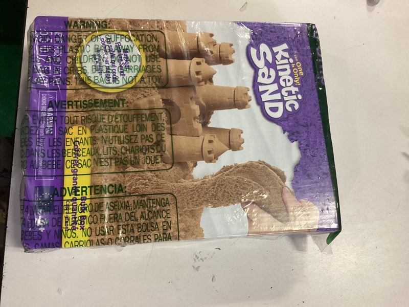 Condition photo showing New/Like New for Kinetic Sand, 5.5lbs (2.5kg) Natural Brown Play Sand for Arts and Crafts, Sandbox, Amazon Exclusive (Packaging May Vary), Moldable Sensory Toys, Ages 3 and up 5.5lb Beach Sand