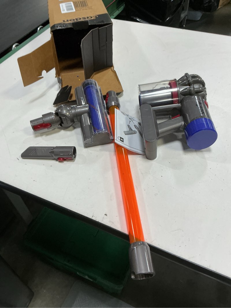 Condition photo showing As Is for casdon dyson cordless vacuum interactive & officially licensed toy dyson vacuum for children aged 3+ realistic role-play fun, purple and orange
