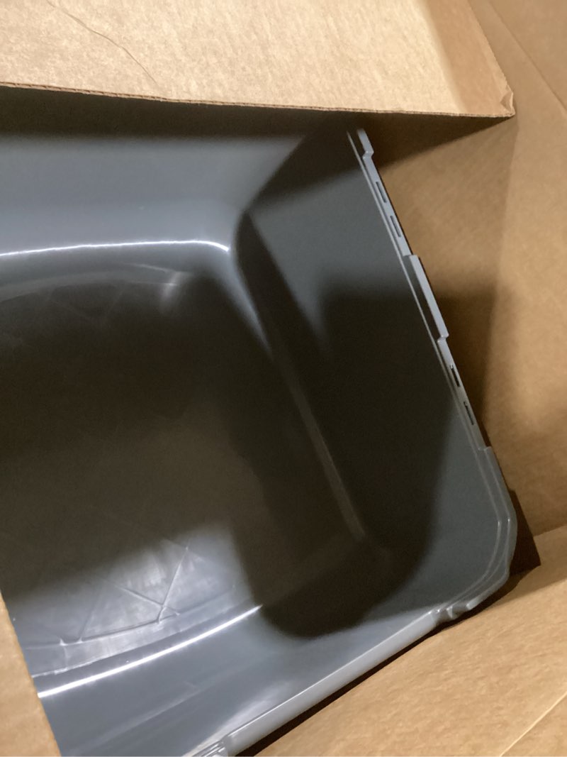 Condition photo showing As Is for Catit Airsift Jumbo Hooded Litter Pan, Warm Gray/White - Privacy and Easy Access for Cleaning - Ideal for Larger or Multiple Cat Households