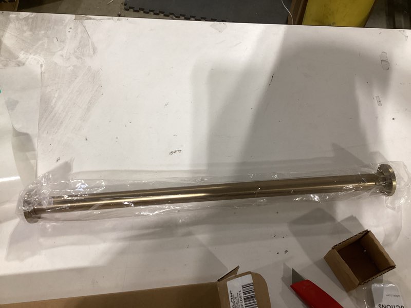 Condition photo showing New/Like New for Ivilon Tension Curtain Rod - Spring Tension Rod for Windows or Shower, 24 to 36 Inch. Warm Gold 24" to 36" Warm Gold