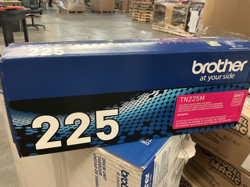 Condition photo showing New/Like New for brother genuine high yield toner cartridge, tn225m, replacement magenta toner, page yield up to 2,200 pages, amazon dash replenishment cartridge, tn225