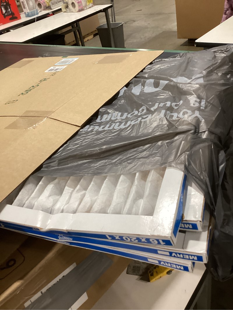 Condition photo showing As Is for amazon basics 14x20x1 air filter, merv 8 ac furnace filters, allergy control, electrostatic, removes dust pollen and lint, 6-pack (actual size: 13.75" x 19.75" x 0.75") 14x20x1 merv 8