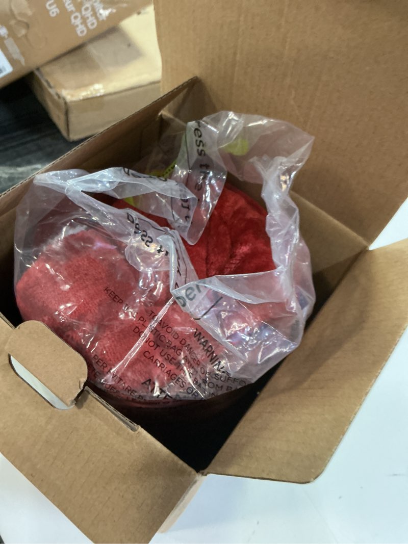 Condition photo showing New/Like New for Bedsure GentleSoft Sherpa Fleece Throw Blanket for Couch - Thick and Warm Throw for Girls and Women, Soft Fuzzy Plush Christmas Blanket for Winter, Red, 50x60 Inches Throw (50\" x 60\") 07 - Red