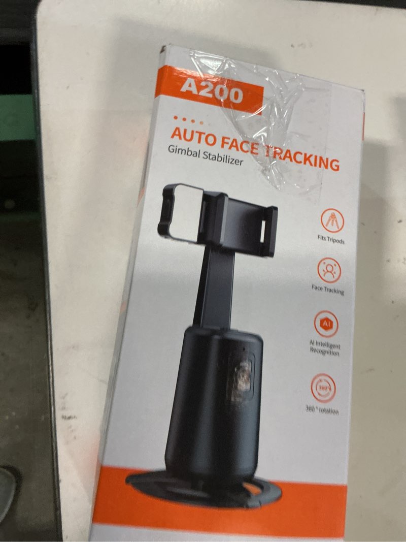 Condition photo showing New/Like New for Auto Face Tracking Tripod 360° Rotating Cell Phone Photo and Video Kits Stand, No App, Camera Stand with Remote and Gesture Control, Rechargeable Smart Shooting Stand for Live Recording Tiktok?Black?