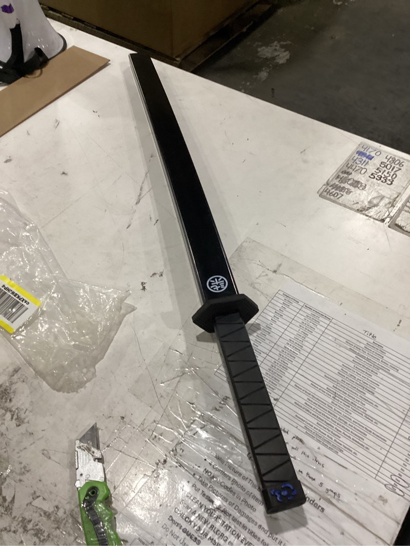 Condition photo showing New/Like New for damdos halloween prop assassinscre 567 pu foam cosplay weapon hitman killer seven aqi weapons birthday gifts for demon kamado tanjirou (blue)