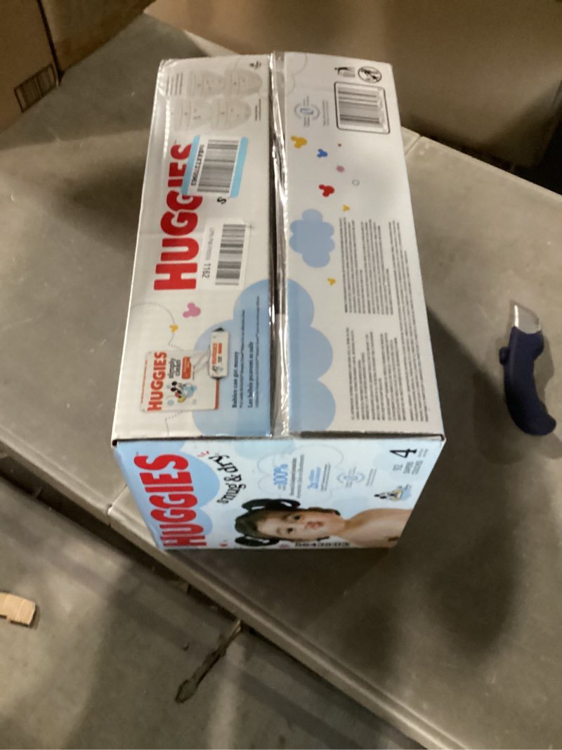 Condition photo showing New/Like New for huggies size 4 diapers, snug & dry baby diapers, size 4 (22-37 lbs), 92 count, packaging may vary size 4 92