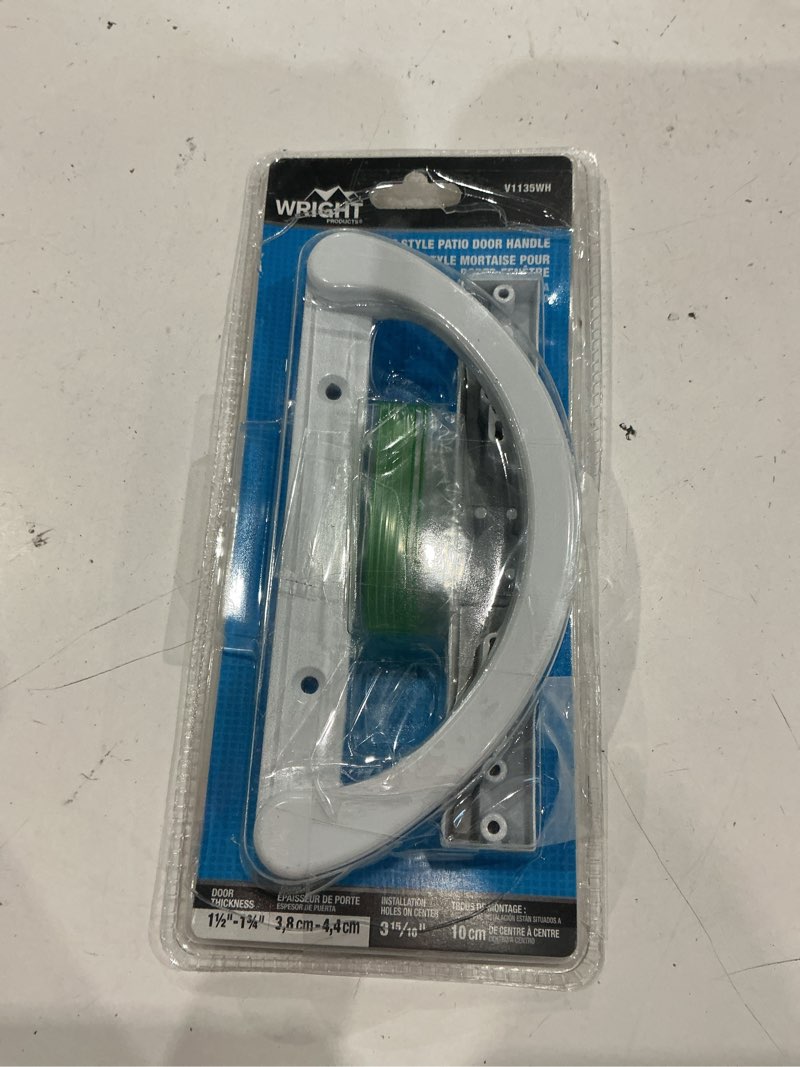 Condition photo showing As Is for wright products 3.9375-inches surface mounted sliding patio door handleset