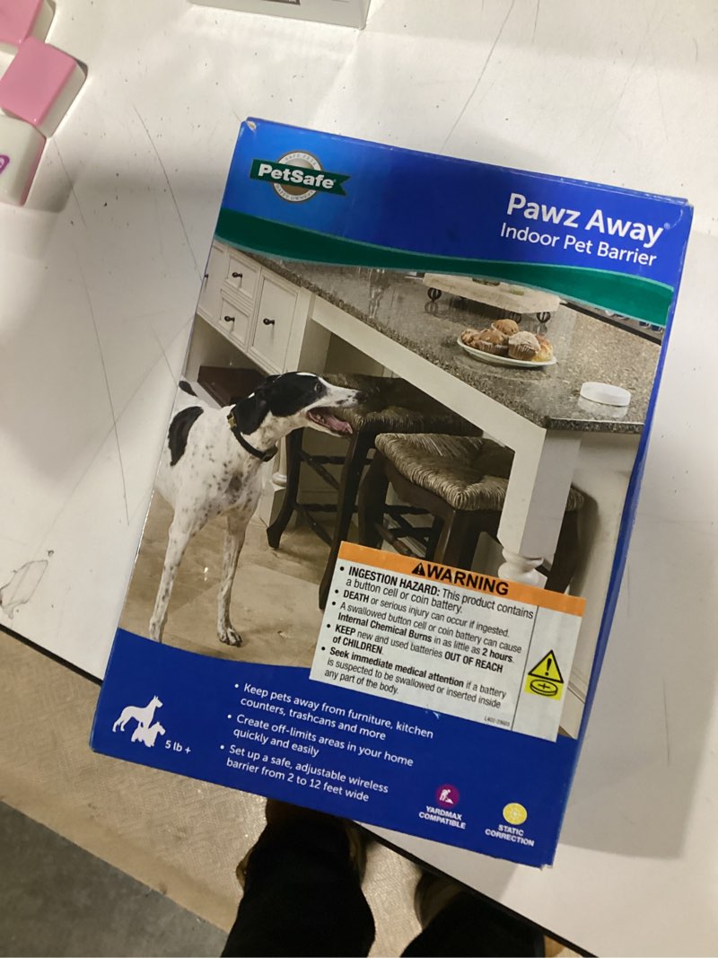 Condition photo showing New/Like New for PetSafe Pawz Away Indoor Pet Barrier - Battery-Operated Indoor Invisible Containment Area with Adjustable Compatible Collar - Easy Setup for Furniture Protection