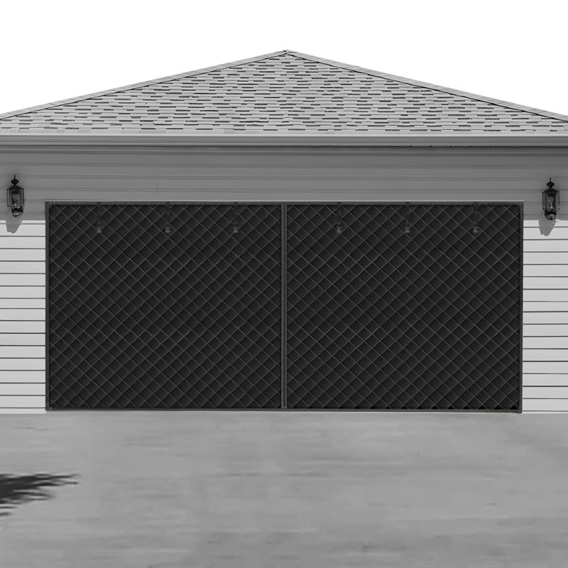 Car Garage Door Insulation Kit Fits 16x7 FT, Magnetic Thermal Insulated Door Curtain for Winter, The