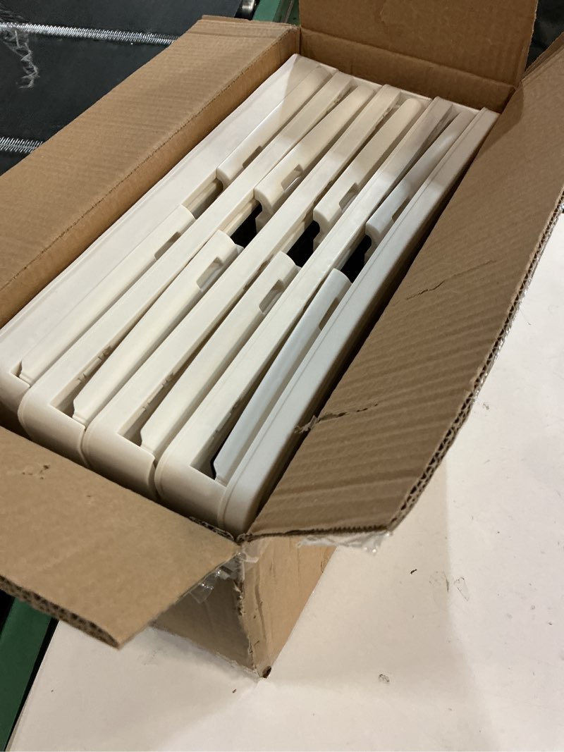 Condition photo showing Good Condition for 4 Tier Plastic Storage Bins with Lid 23QT, Stackable Storage Containers with Wheels, Folding Storage Boxes, Collapsible Storage Bins, Closet Organizers and Storage for Living Room,Office,Dorm