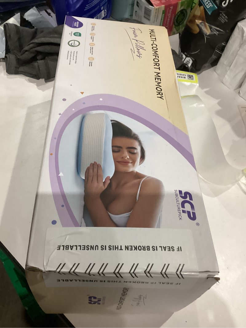 Condition photo showing New/Like New for Memory Foam Pillows, Cervical Pillow for Neck and Shoulder Pain Relief, Ergonomic Contour Bed Pillow, Soft for Side Sleep Stomach Sleeping and Back Sleeper