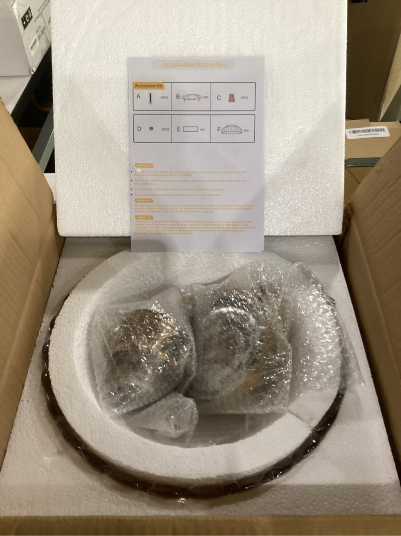 Condition photo showing New/Like New for amber glass pendant lights, 11.8" brushed gold lighting glass light fixtures modern amber chandelier vintage hanging ceiling for kitchen island dining room restaurant bedroom foyer entryway amber/gold 12in/1pc