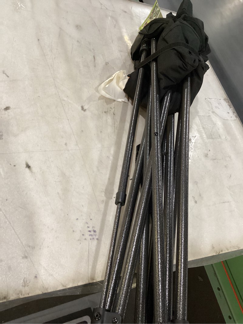 Condition photo showing Good Condition for PORTAL Extra Large Quick Folding Tripod Stool with Backrest Fishing Camping Chair with Carry Strap Black