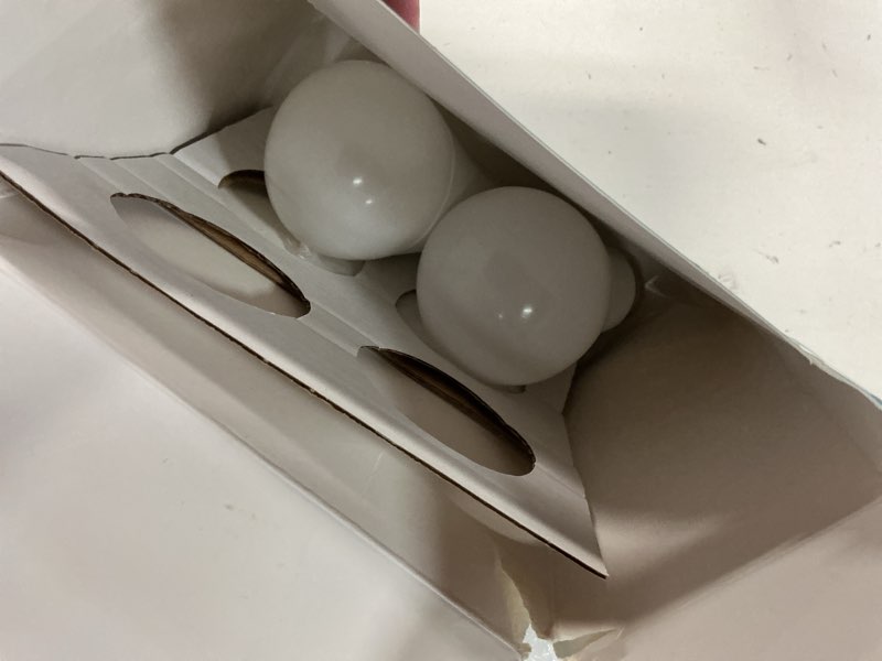 Condition photo showing As Is for ge led+ color changing led light bulbs with remote, no app or wi-fi required, a19 standard bulbs (2 pack) 2 bulbs standard