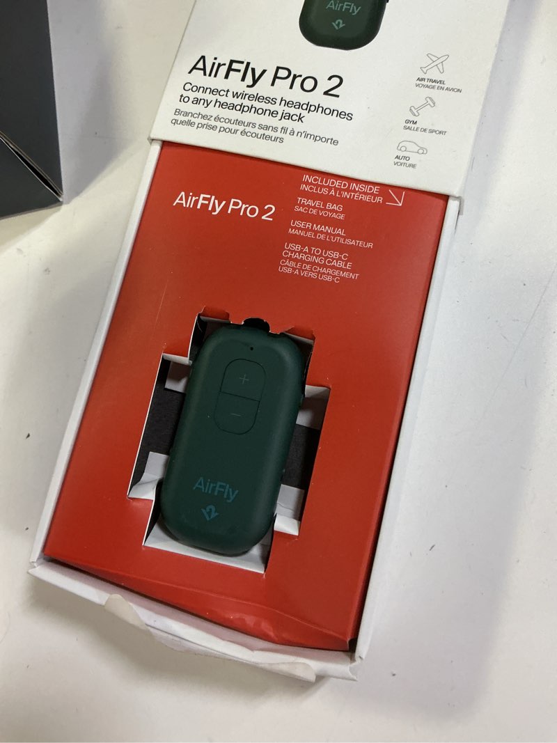 Condition photo showing Good Condition for avantree relay - premium airplane bluetooth adapter with advanced qualcomm chipset, 2 headphones support, 25hrs play time, aptx adaptive & hd audio transmitter for airpods, bose & travel flight 3-midnight blue