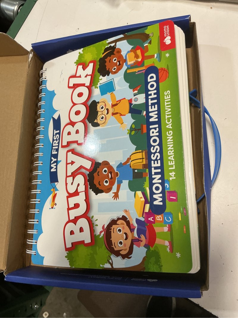 Condition photo showing Good Condition for montessori busy book for toddlers ages 3 and up & 20pcs classroom educational posters for preschoolers toddlers kindergarten elementary - educational toys for 3 year old - learning posters for wall