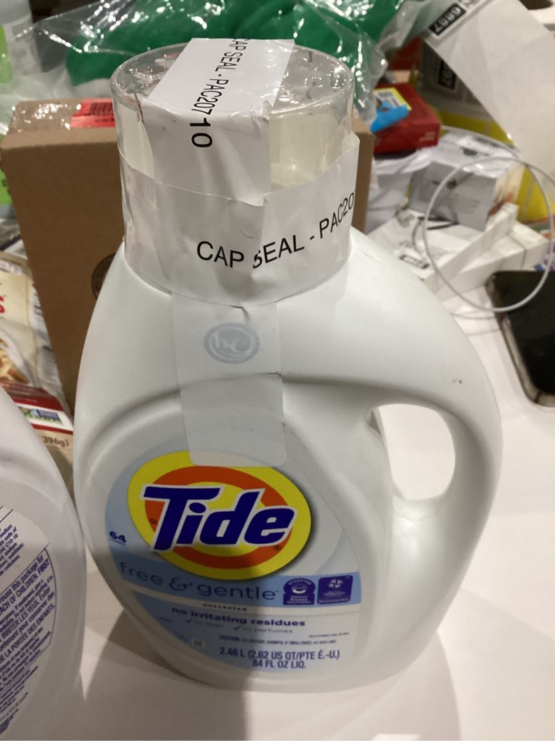 Condition photo showing New/Like New for Tide Free & Gentle Liquid Laundry Detergent, 64 Loads, 84 fl oz, Tide Laundry Detergent, Clean Laundry Detergent