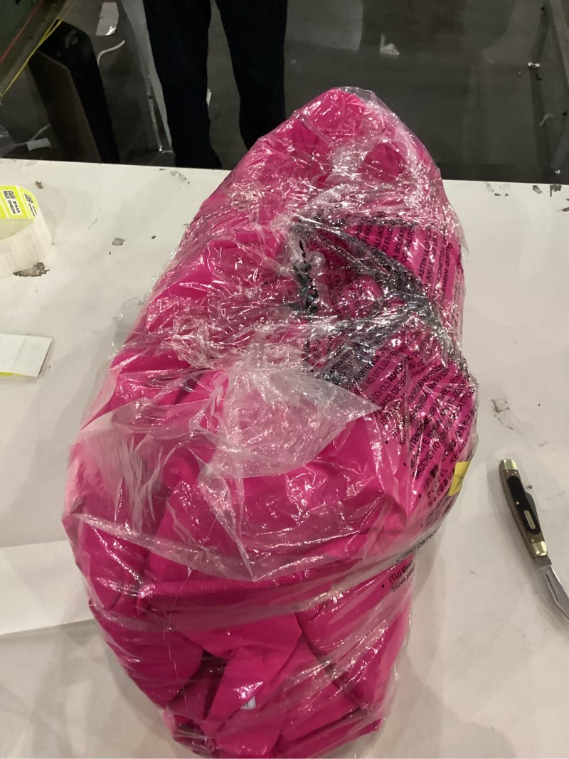 Condition photo showing New/Like New for Amazon Essentials Women's Short Waisted Puffer Jacket (Available in Plus Size) Large Neon Pink