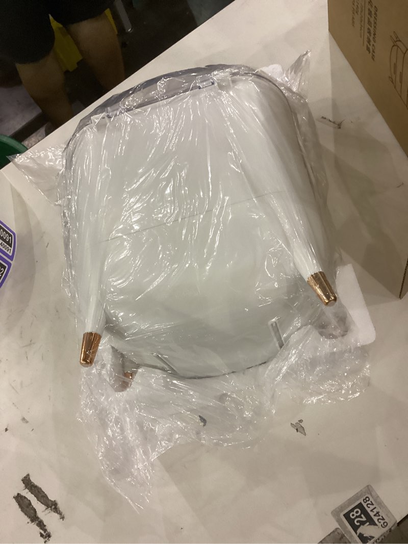 Condition photo showing New/Like New for Haturi Makeup Organizer, Skincare Organizers w/Brush Holder, Cosmetics Organizer with Drawers, Waterproof & Dustproof Makeup Organizer for Vanity, Preppy Skin Care for Bathroom, Dresser, Countertop White+Brush Box