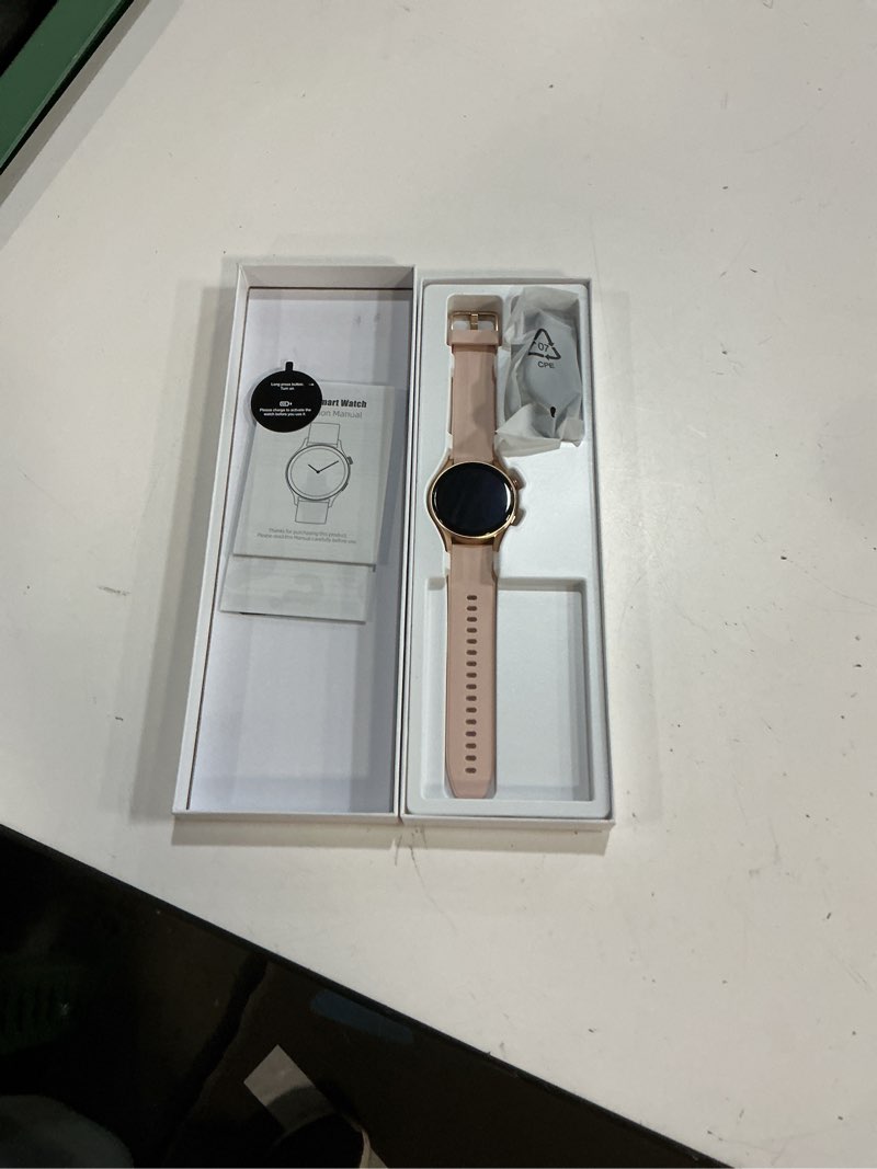Condition photo showing Good Condition for Fitpolo Smart Watch for Women,1.3" AMOLED Touchscreen Fitness Tracker, Make/Answer Calls, Heart Rate SpO2 Monitor, IP68 Waterproof, Sleep & Activity Tracking Smartwatch for Android Phones iPhone Rose Gold