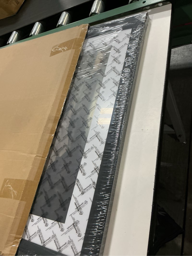 Condition photo showing New/Like New for display 20 x 24 picture frame black. 1.57 inch wide wood grain texture, pictures 16 x 20 with mat. horizontal or vertical wall 20x24 picture frame. black 20x24
